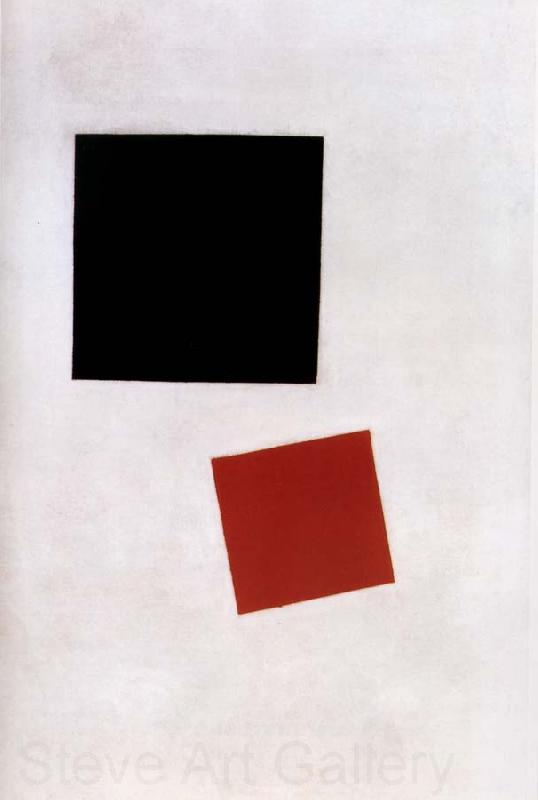 Kasimir Malevich Black Square and Red Square Norge oil painting art